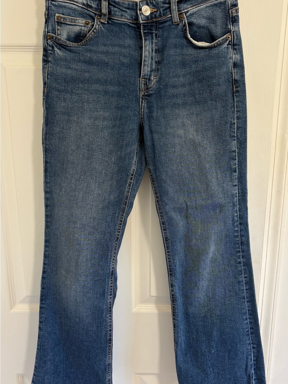 Pull&Bear Women's Medium Blue Flare Jeans
